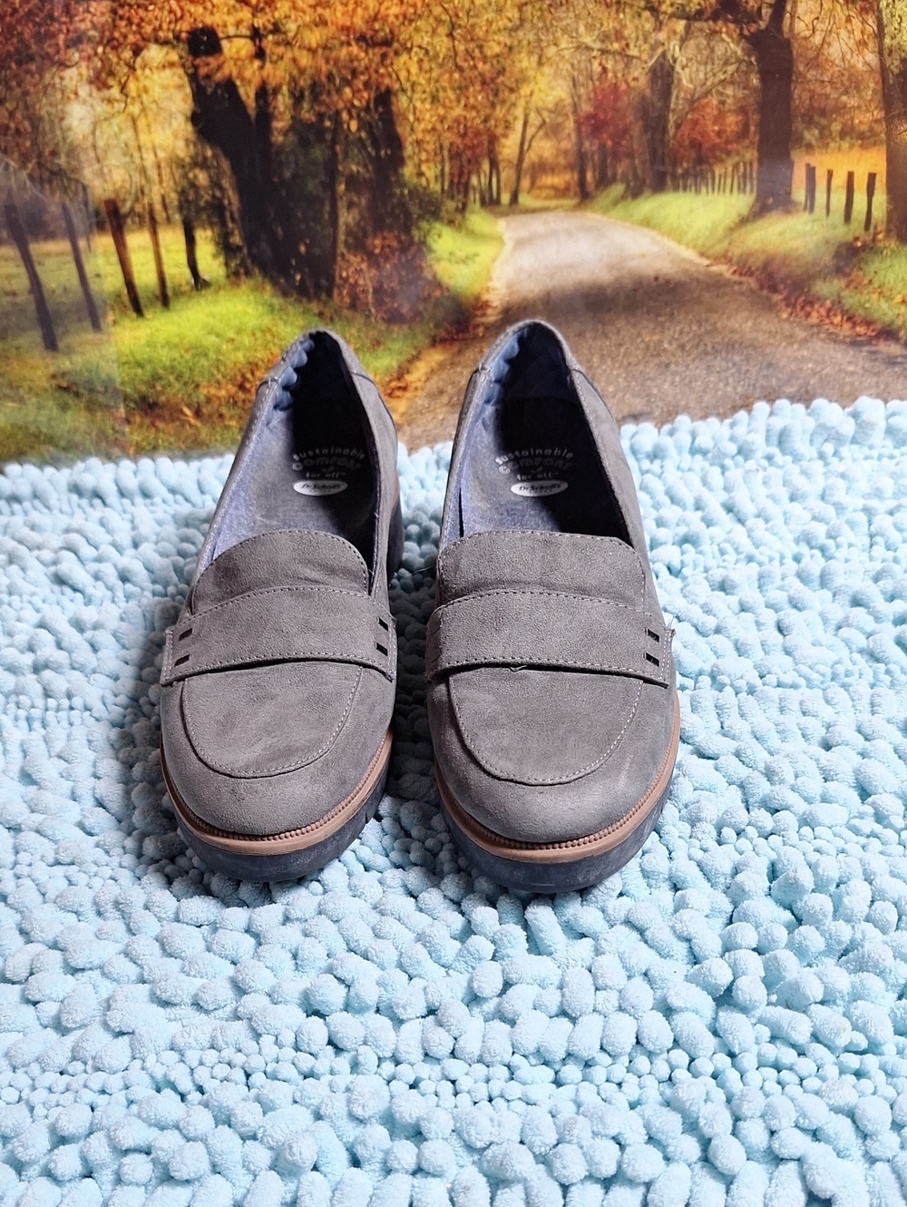 Dr. Scholl's Women's Suede Loafers - Gray